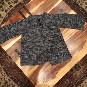 AB Studio Black and White Studio Sweater, Size Small